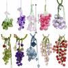 Elegant Grape Cluster Pendant Zinc Zinc Alloy Gradient Beads Woven Pendant Crystal Grape Phone Chain  Gifts