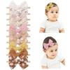 10/12 Stück 3,54'' Bestickter Druck Schleife Haarspangen für Baby Mädchen Baumwollschleifen Haarnadeln Haarspangen Kopfschmuck Haarschmuck