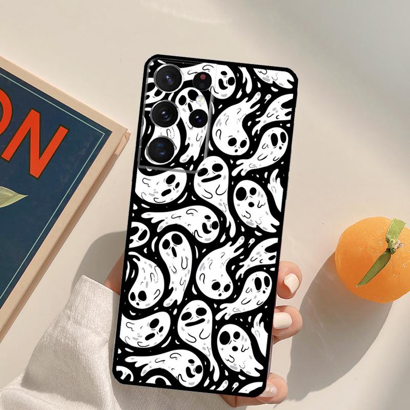 Halloween Spooky Ghost Phone Case For Samsung Galaxy S23 S26 Ultra S20 S21 S22 S24 S25 S10 Plus S25 FE Back Cover