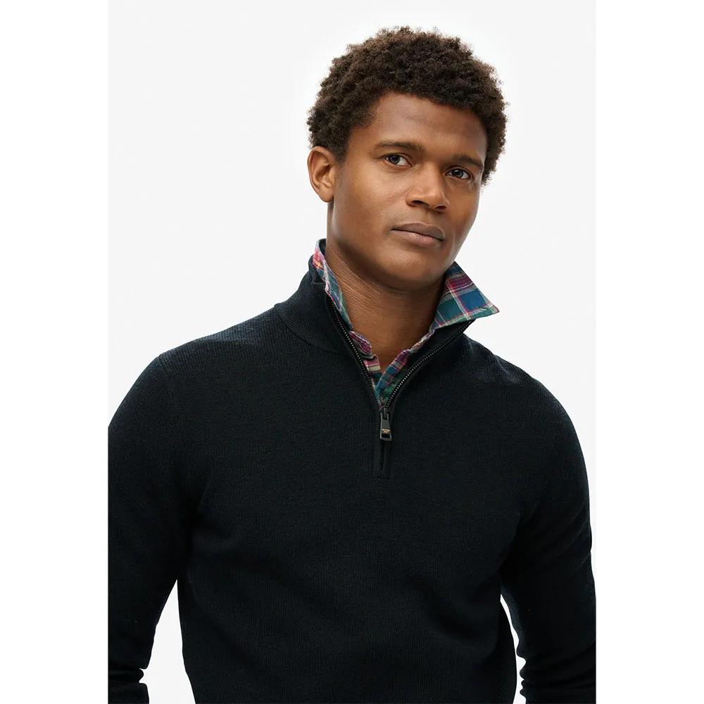 Superdry Свитер с полумолнией Merino