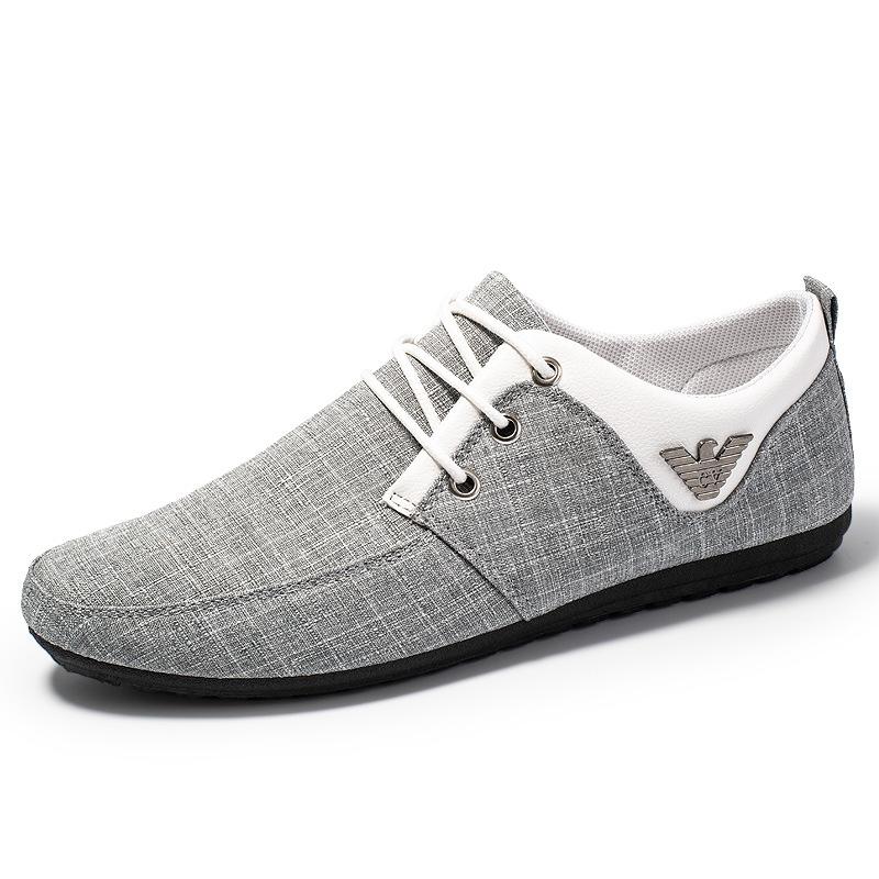 Pantofi ocazional pentru bărbați Pantofi ușori din pânză pentru bărbați Pantofi de conducere pentru bărbați din metal Pantofi de șofer solidi cu șireturi Pantofi pentru bărbați, Zapatillas Hombre 2024