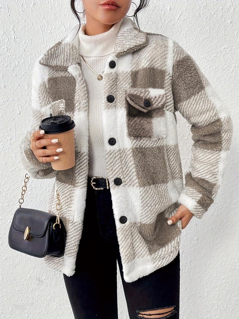 Elegant Directional Fluffy Winter Jacket