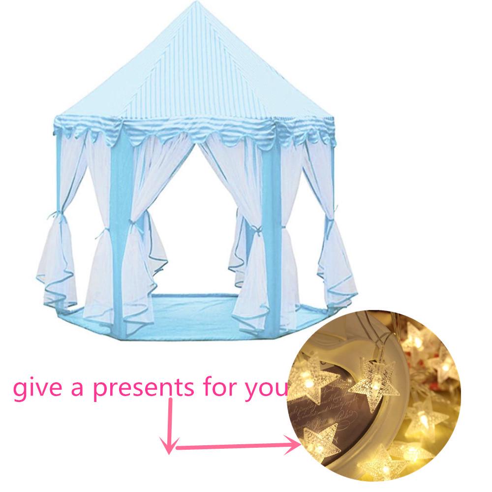 Six Angle Pink Princess Castle Gauze Tent House Girl Children Large Indoor Outdoor Toy Game