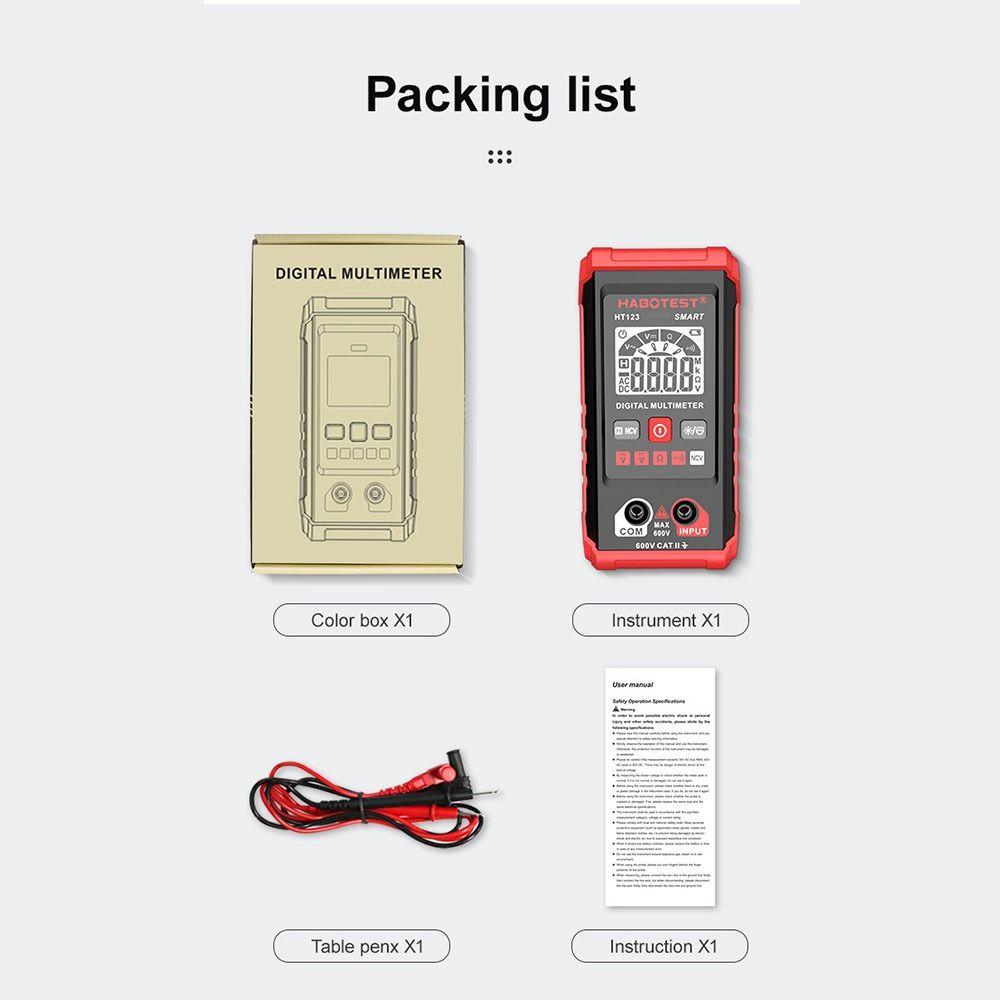 2000 Count Digital Multimeter AC/DC Voltage Continuity Tester  Professional Use