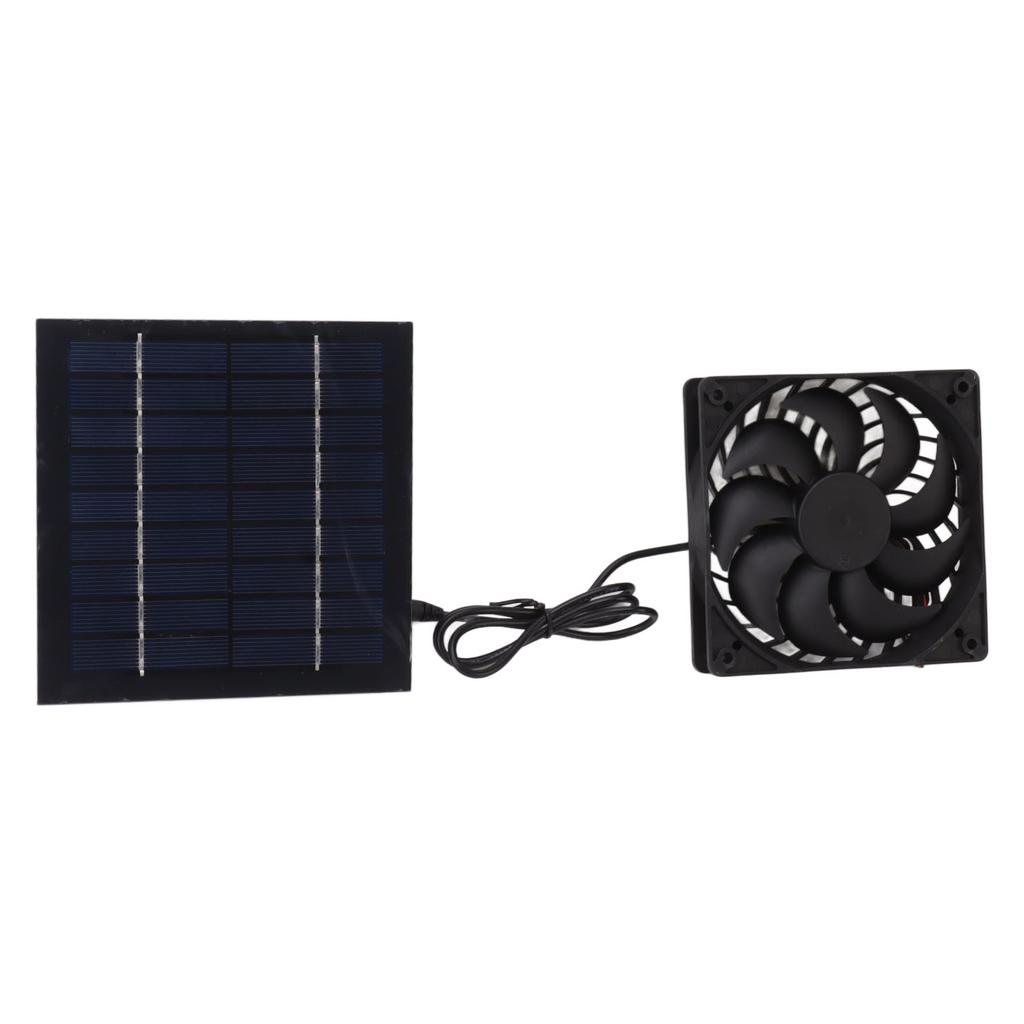10W Solarpanel-Ventilator-Kit, solarbetriebener Ventilator für kleine Gewächshäuser, Hundehütten, Schuppen, Belüftung