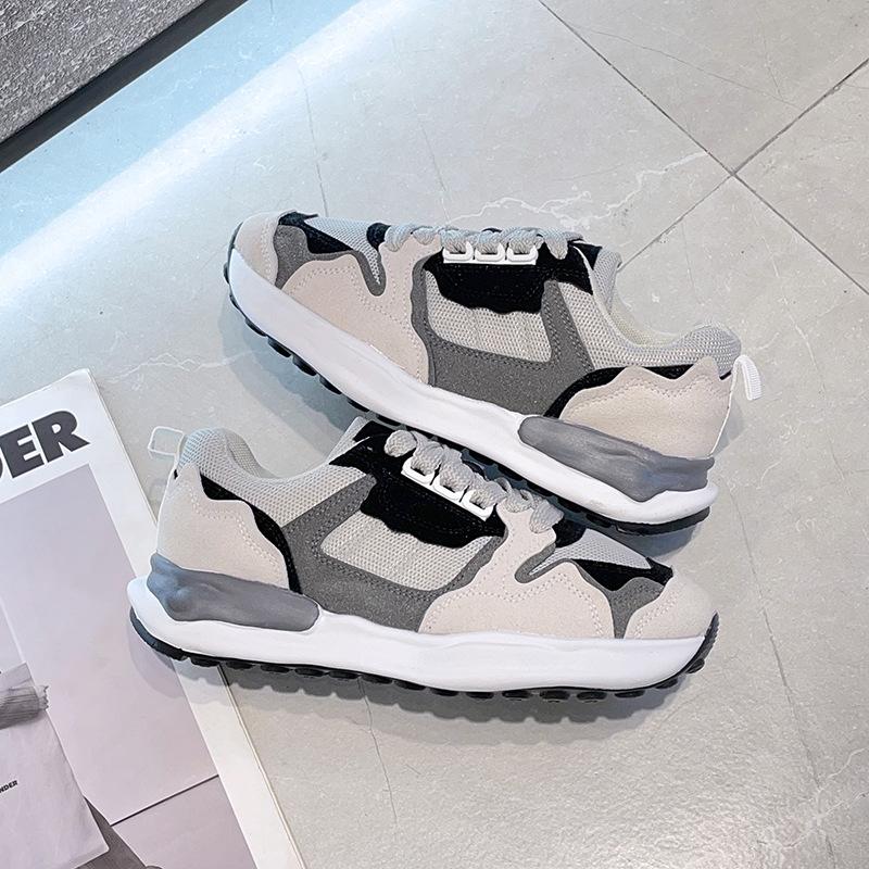 Design Sense Sports Casual Shoes Women'S New Autumn Dissolved Bottom Forrest Gump Shoes Versatile Retro Niche Running Shoes