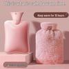 Plush Hot Water Bottle: Cute Hand Warmer & Abdominal Heat Compress with Explosion-Proof, Heat-Preserving Cover