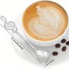 410 Roestvrij Staal Muzieksymbool Koffie- en Dessertlepel