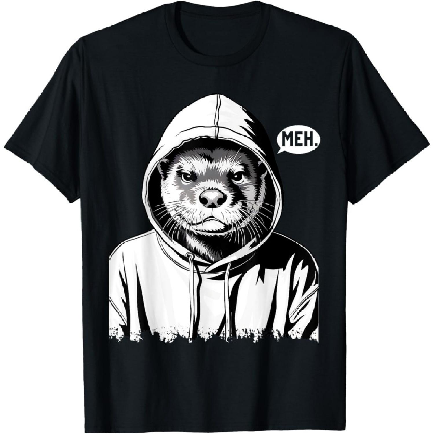 Funny Meh Otter for Otters Lovers T-Shirt S