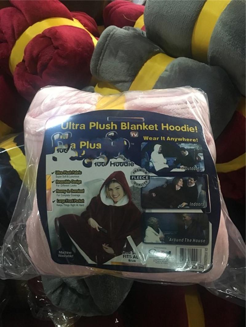 

Cozy TV Huggle Hoodie: Fleece Pullover Blanket for Outdoor & Cold Weather One Size baby рожевий колір