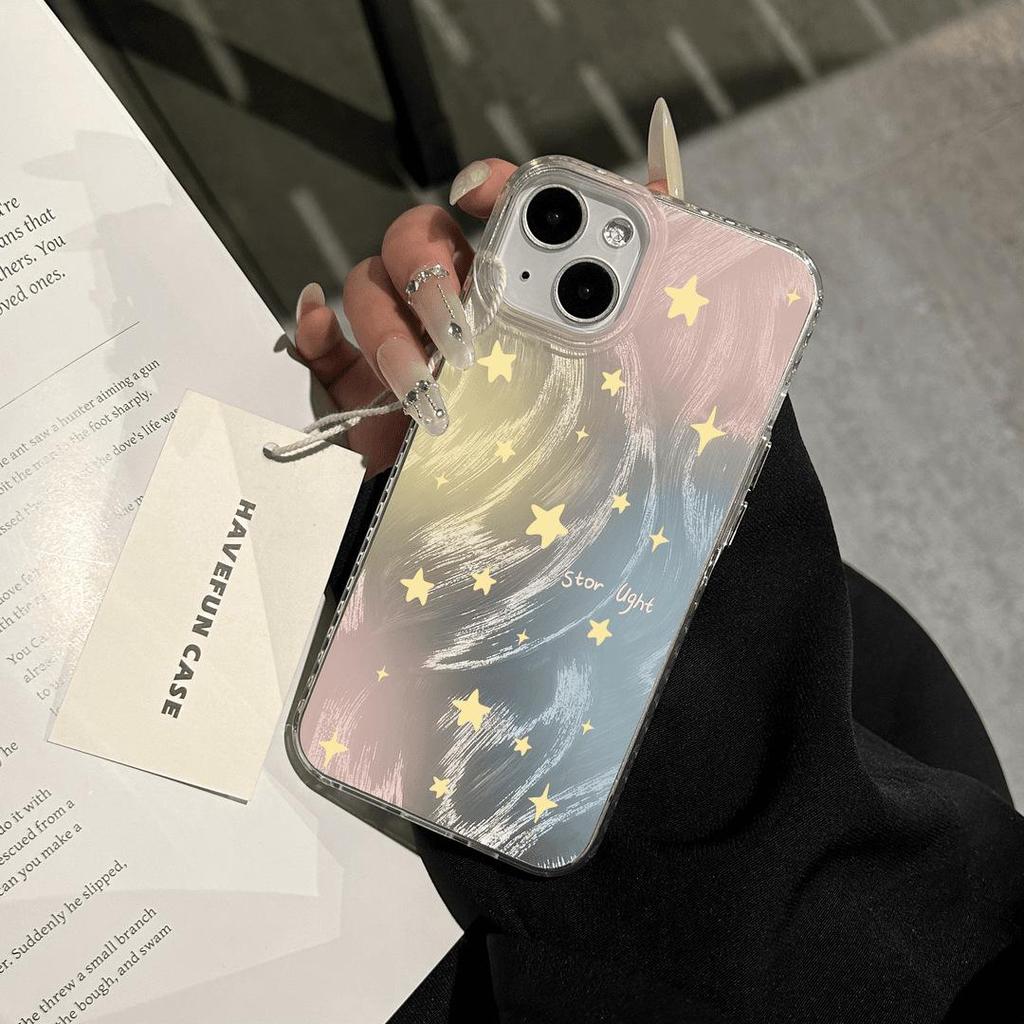 Colorful Stars Case for iPhone 16 Pro Max/15/14 Plus - Protective Cover