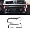 4pcs/lot Car Stickers Center Control Trument Panel Decoration ABS Chrome for BMW New 3-series 320LI 328LI 323i F30 F35