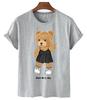 T-shirt Divertente con Stampa Orso Donna Moda Cartone Animato Harajuku Casual T-shirt Femminile Estiva Manica Corta Top T-shirt Unisex Maglietta Unisex
