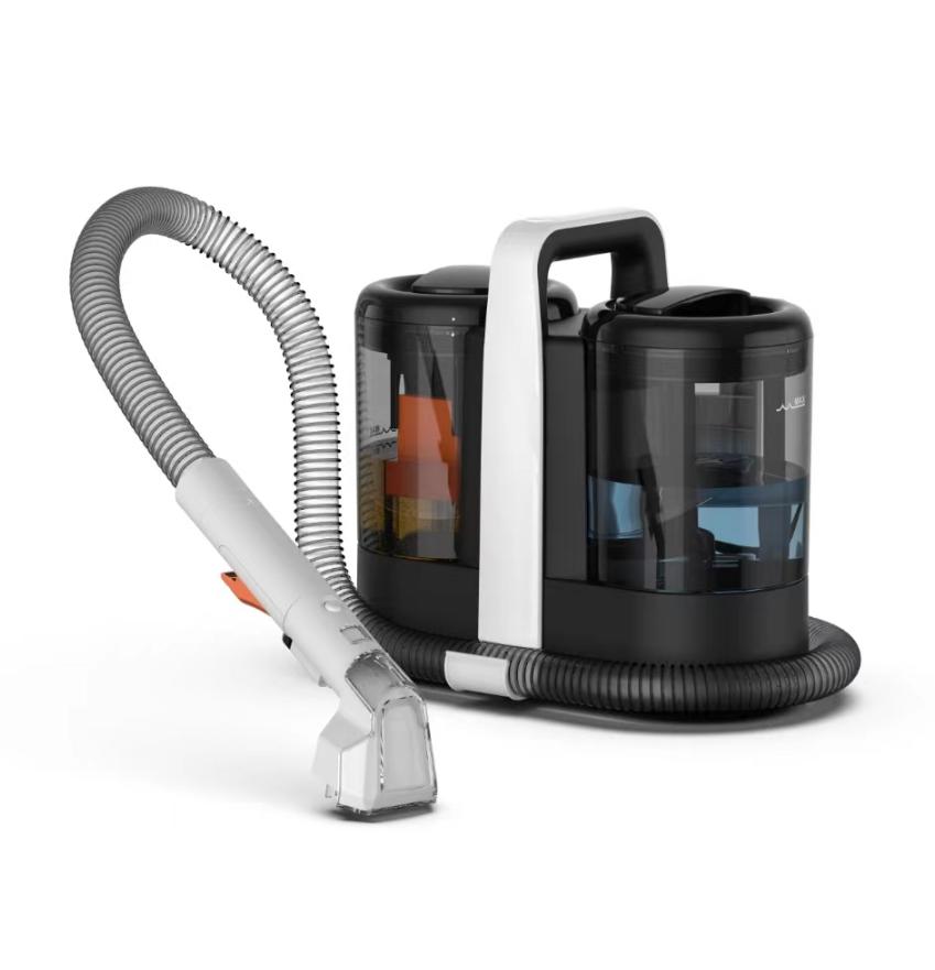 

PSW07 , Машина для чистки ткани Мощное всасывание для удаления пыли, 2-в-1 чистка ковров, 15 кПа SUS + HEPA фильтр, 600 Вт УФ-С + ультразвук + датчик клещей