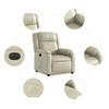 Electric Recliner Chair Cream Synthetic Leather