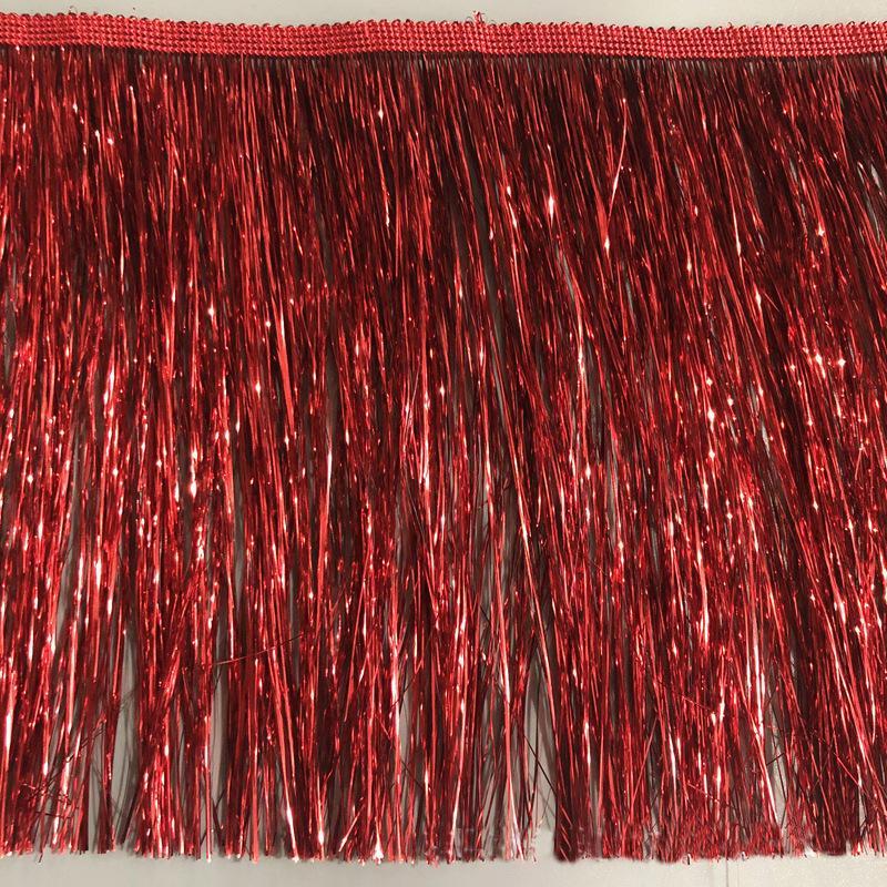 10M Long 15cm Wide Sequin Tassel Fringe Lace Edge for Stage Performance Wear Sewing Decoration