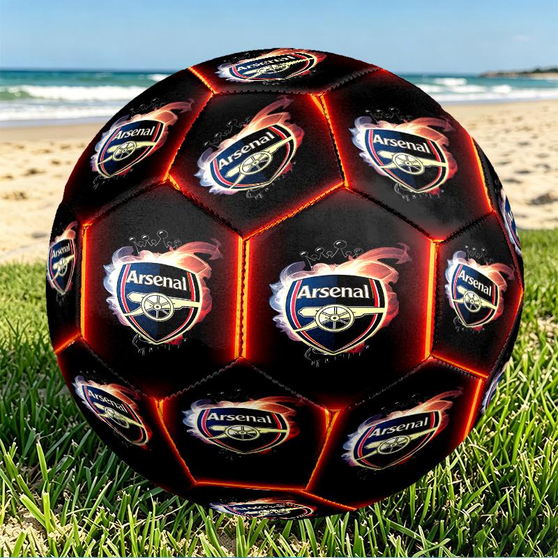 Pallone da Calcio Arsenal F.C. Misura 5, Calcio in PU Resistente all'Usura per Partite, Allenamenti e Pratica Quotidiana, Regalo di Compleanno per Appassionati di Calcio