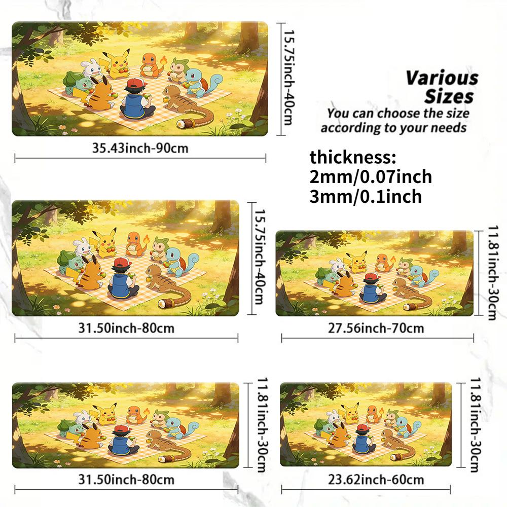 Pokemon Ash Starry Sea Fishing Gaming Mouse Pad with NonSlip Rubber Base 30x80x0.2cm