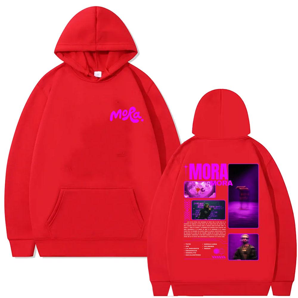 Rapper Mora Graphic Print Hoodie Men Women Hip Hop Fashion Oversized Sweatshirt Men's Long Sleeve Vintage Pullover