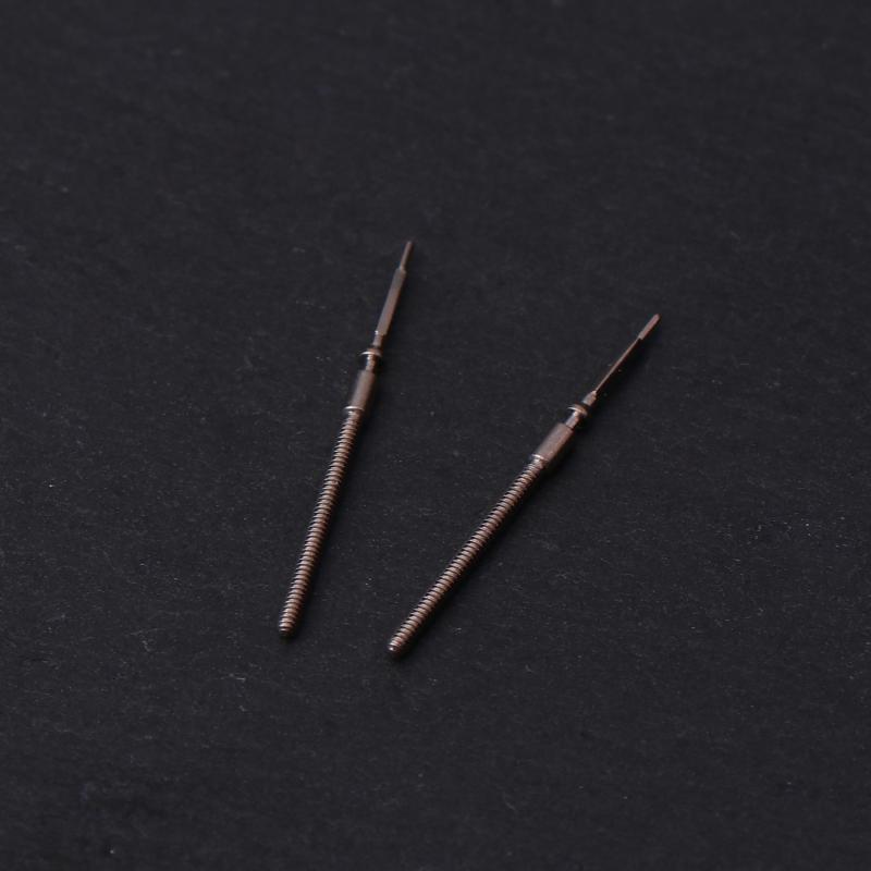 2Pcs 3135 Winding Stem Movement Repair Tool 3135 Movement Winding Stem Steel Handle Rod Steel Stem Crown Metal Watch Stems