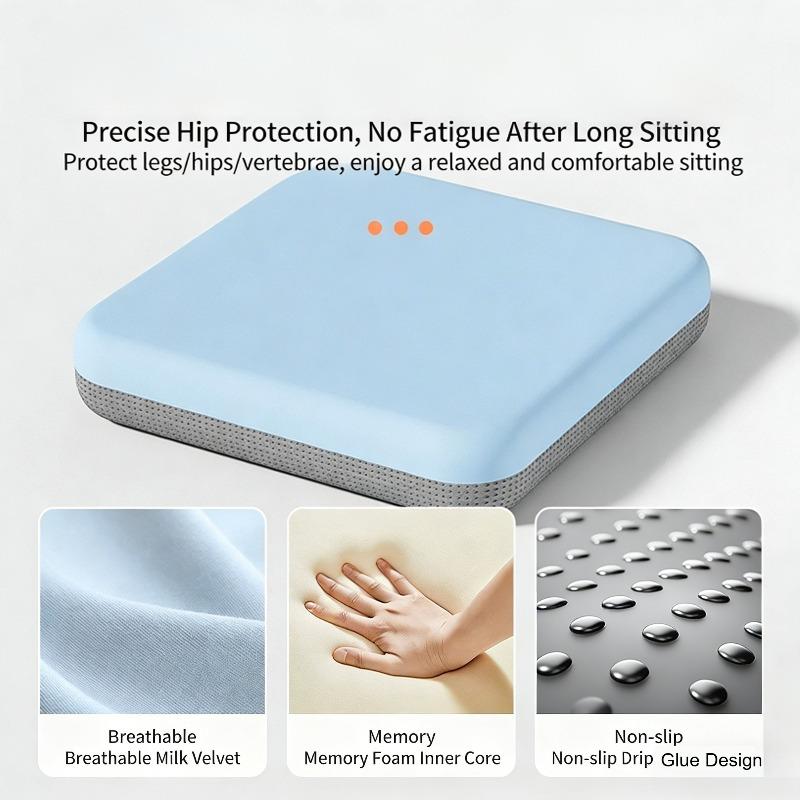 Detachable and Washable Seat Cushion with Memory Foam Filling Waist Hip Protection Breathable Comfortable Office Chair Cushion