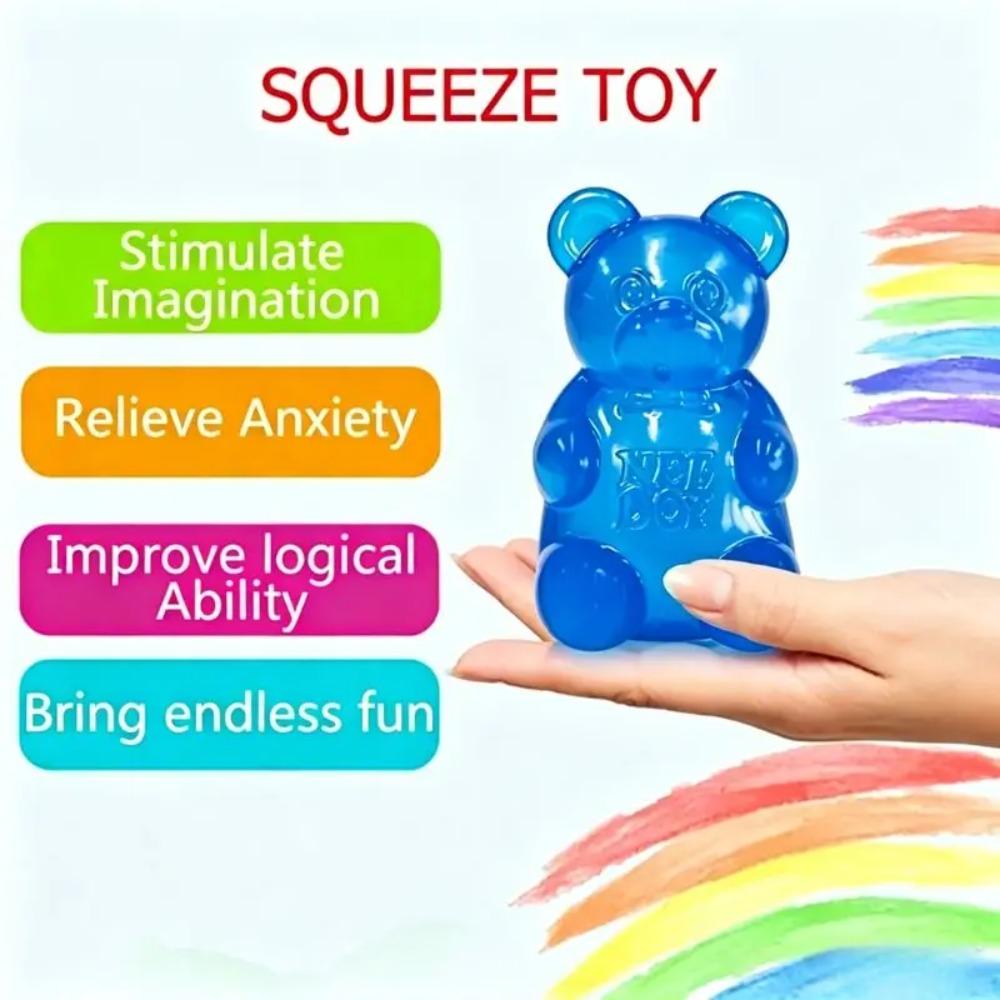 Needoh 12Cm Big Bear Maltose Pinch Stress Relief Ball Stress Relief Toy Pinch Music Slow Rebound