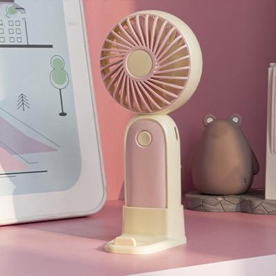 Portable Mini Fan Foldable Handheld Personal Fan 3 Speeds USB Rechargeable Cooling Fan with Detachable Base for Office Travel Home Use