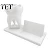 Dentist Office Supplies 3D Printed Tooth Pen Holder with Business Card Holder, 2 In 1 Personalized Gift Teeth Shape Desk Organizer, Desktop