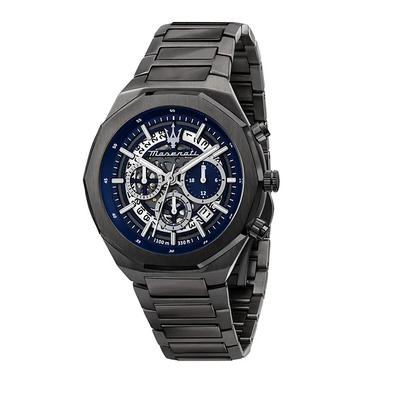 Stile Chronograph Stainless Steel Blue Skeleton Dial Quartz R8873642012 100M Men's Watch