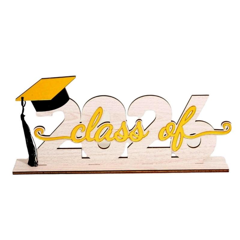 Graduation Decorations Class of 2026 Wood Table Centerpieces Congrats Grad Wooden Sign Graduation Table Toppers Gift