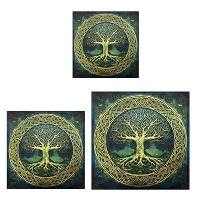 Tree Pattern Astrology Tablecloth Altars Cloth Square Divinations Card Table Cloth Witchcrafts Deck Cloth Enduring