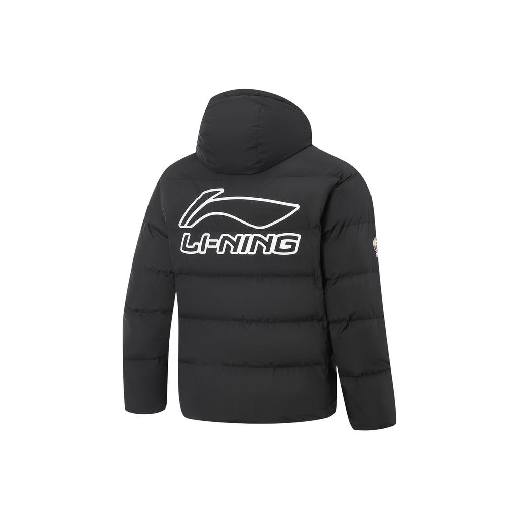 Li Ning CBA Loose Fit Hooded Graphic Logo Cotton Jacket Men jackets AJMV069-1