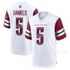 Mens Football Jersey Commanders 5 White Jayden Daniels Sports Shirt All Season