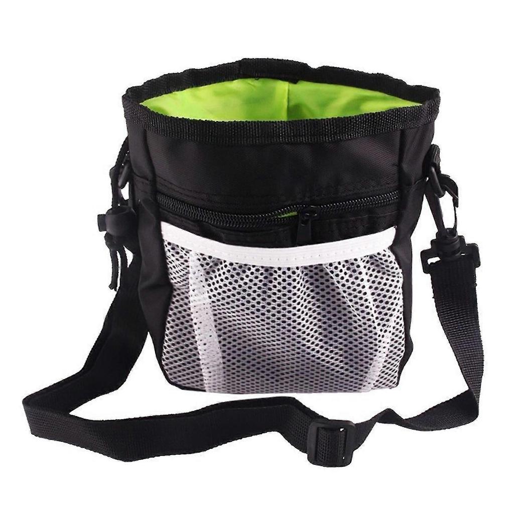 Pet Training Bag Multipurpose Large Capacity Foldable Oxford Cloth Pet Snack Pouch for Outdoor Travel Camping Black