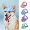 Dog Hat Outdoor Activity Sun Protective Hat for Bichons Adjust Rope Dogs Hat
