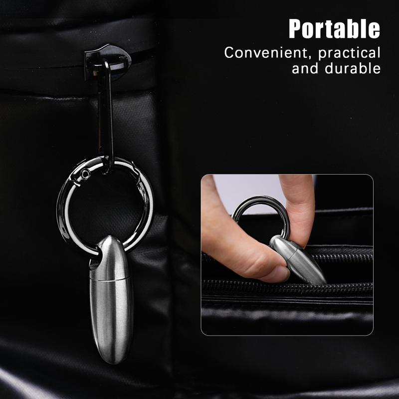 Titanium Alloy Waterproof Bunker Portable Small Pill Box Sealed Waterproof Keyring Mini Carry-On First Aid Pill Bottle