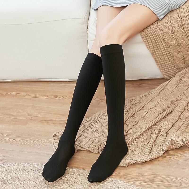 

Women s autumn and winter fleece-lined thickened snow socks, slightly compressed slimming long socks, warm over-the-knee socks Simple packaging, one siz