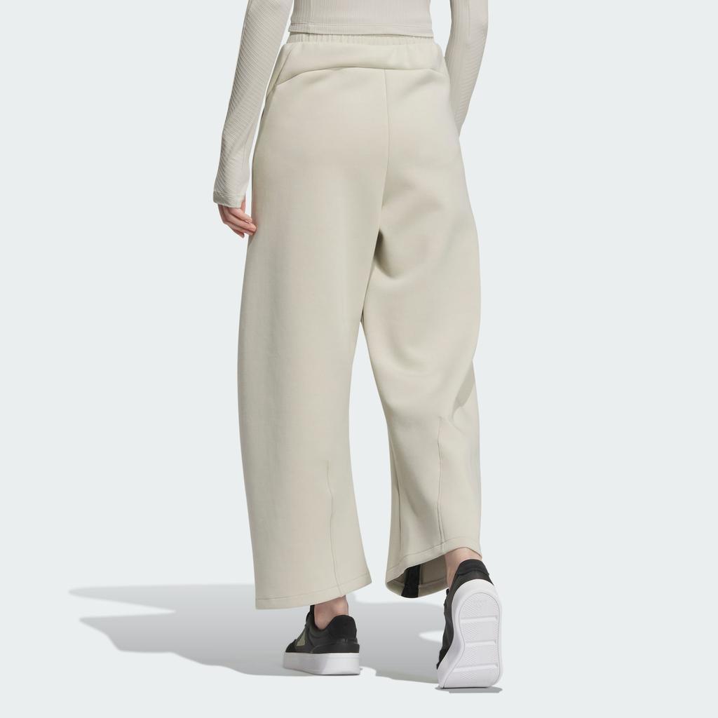 Adidas FW24 Future Style Pre Woven Logo Pocket Retro Sports Long Pants Lace-Up Casual Pants Women pants Light-Sesame Earth-Grey JM2467