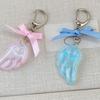 Cute Kawaii Japanese Style Keychain Bag Decoration with Angel Wing Bowknot Charm for Girls Fashion Accessory
