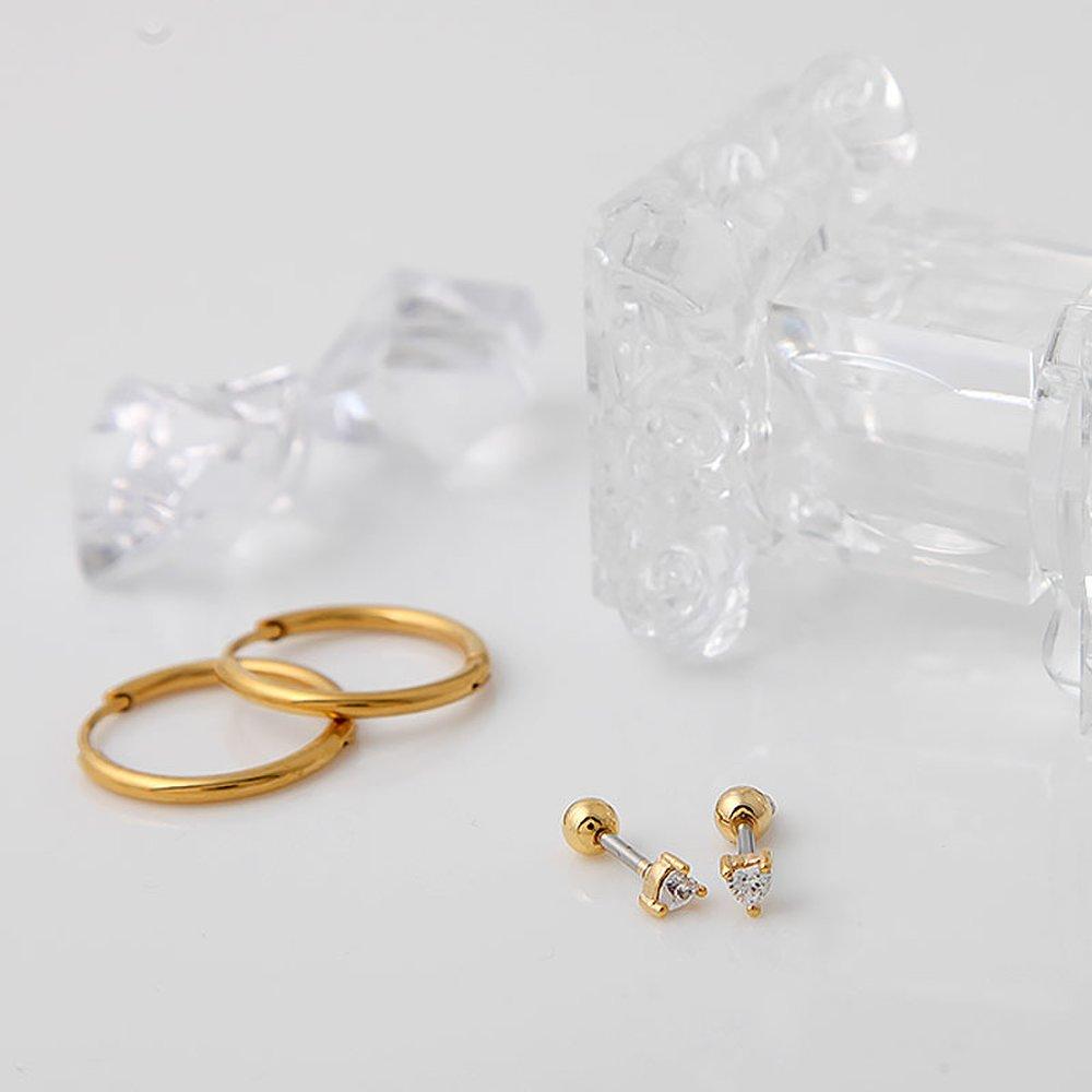 Heart Cubic Piercing + Ring Piercing [Sold as a Pair]
