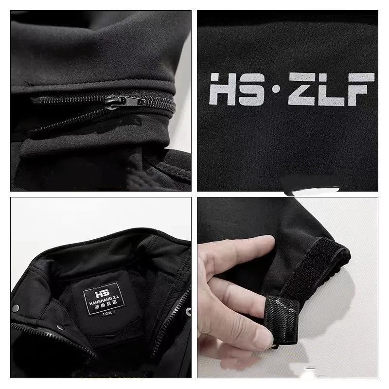 Winter Plus Velvet Thickened Jacket Suit Men's Windproof and Waterproof Outdoor Mountaineering Suit Cold and Warm Jacket Tooling