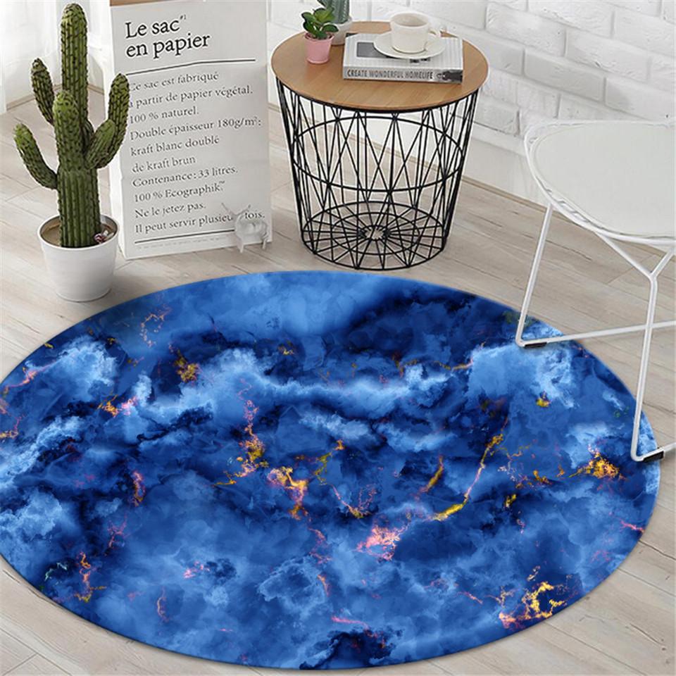 Children's Room Coffee Table Carpet Living Room Chair Cushion Non-slip Abstract Colorful Cloud Cushion Round Carpet