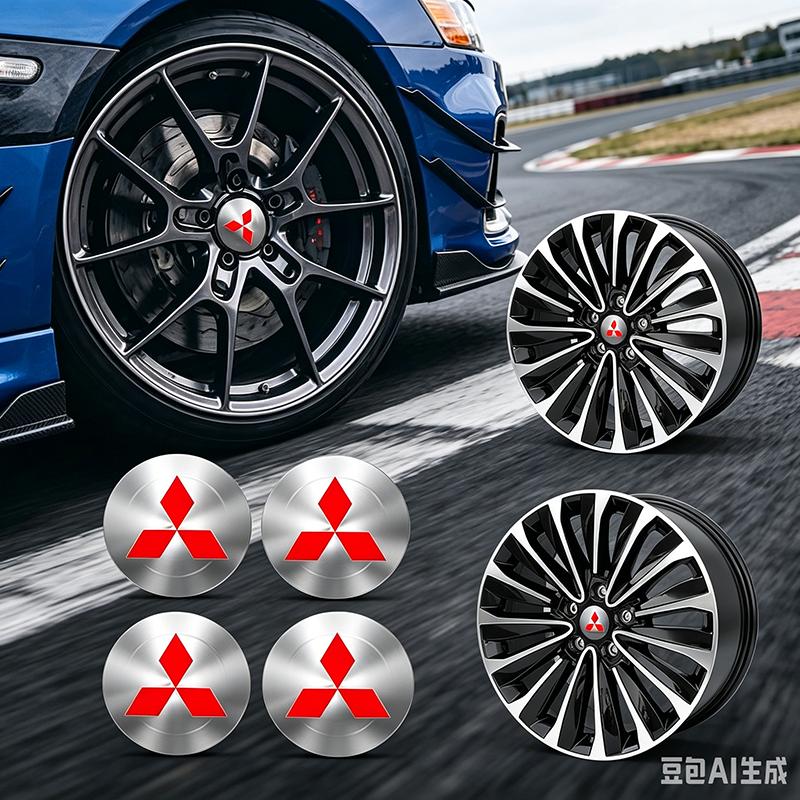 Car Wheel Center Hub Cap Logo Stickers Rim Cover Emblem Decal For Mitsubishi ASX Lancer Pajero Outlander L200 Delica Eclipse wszm26