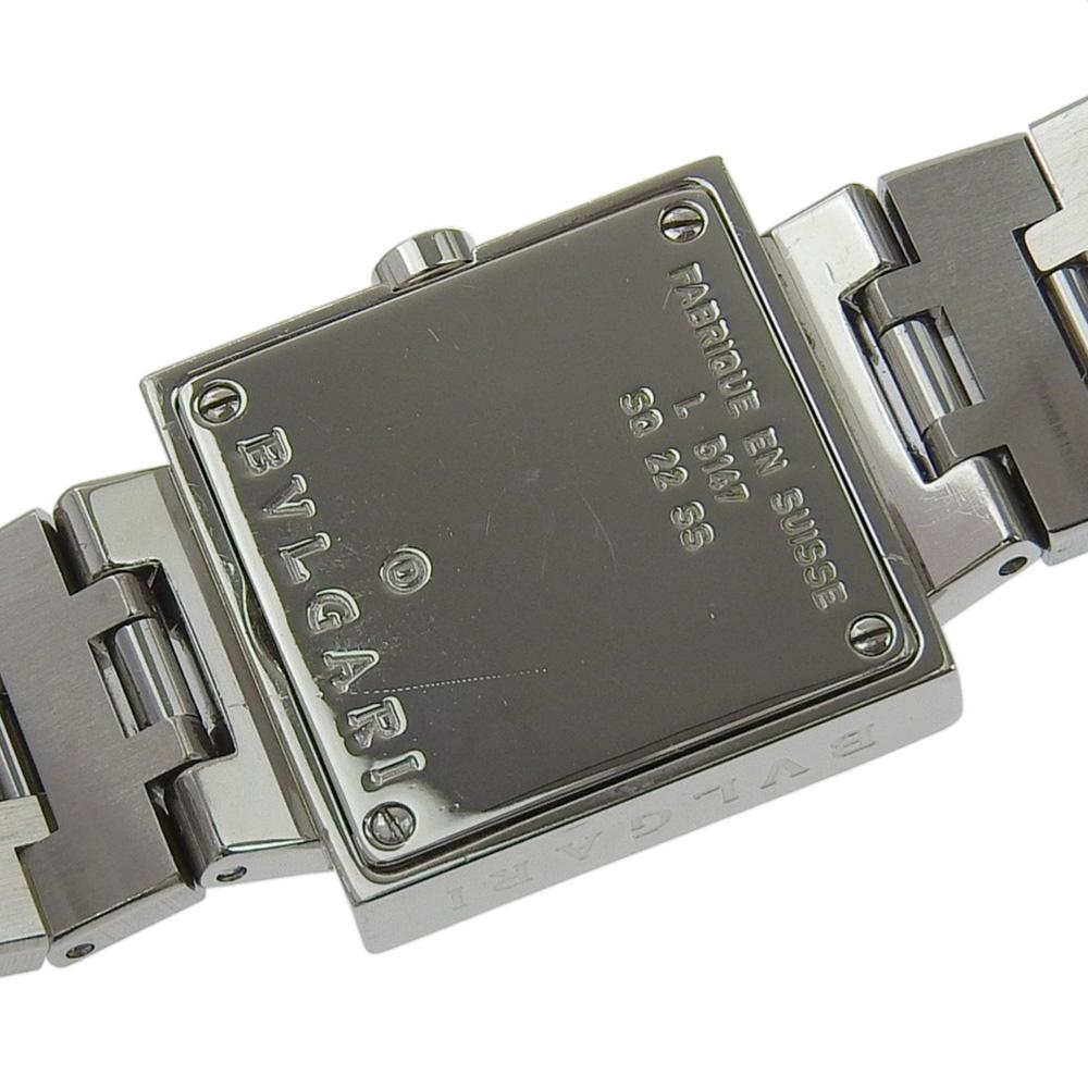 Bvlgari Quadlard Watches SQ22Stainless Steel Black blackDial Stainless Steel Quartz Analog Display Women Used
