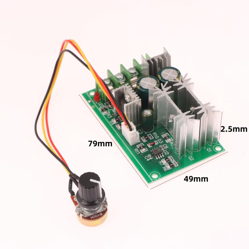 1 Satz PWM Motor Drehzahlregler 20A Stromregler DC10-60V DC Motor Drehzahlregler 12V 24V 36V 48V Hochleistungs-Ansteuermodul
