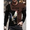 Men's T-Shirt Y2k Long Sleeve Mens Tops Oversize Crew Neck Unisex Tee Shirt Autumn Personality Men's Clothing