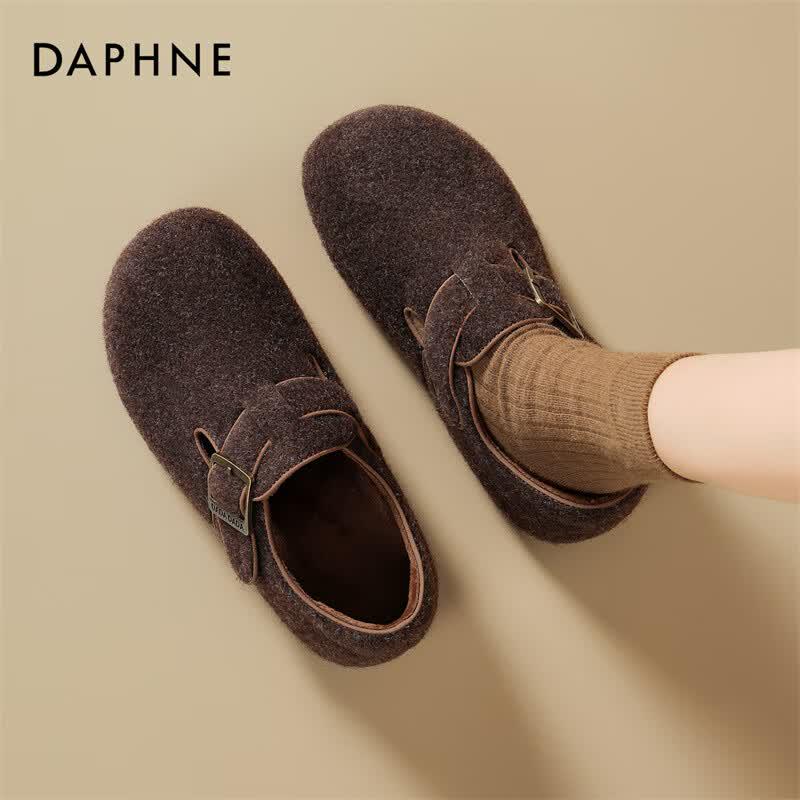 Daphne Women s Winter Faux Fur Lined Platform Slip-On Clogs 38