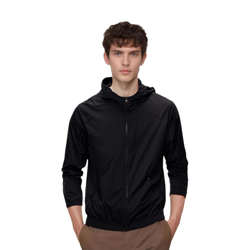 Converse Jackets Men's Black Hooded Moderate Other 10017080-A03