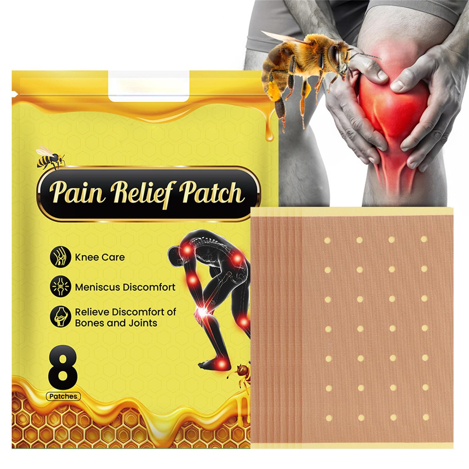 

Обезболивающий пластырь с пчелиным ядом 8 пластырей/пакет, Проникающий пластырь для суставов, Горячий пластырь для моксотерапии One Size