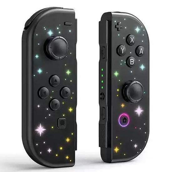 Joycon-style RGB Wireless Bluetooth Game Controller with Switchable Left and Right Small Handles for NS.